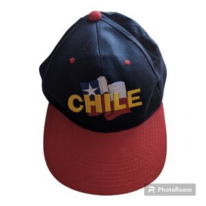 CHILE Souvenir Patriotic Hat Cap Flag Collectible Red Blue Strapback Adult